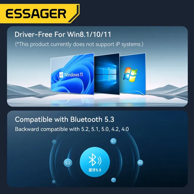 Essager USB Bluetooth 5.3 adaptateur Aux récepteur Audio… – vue 5