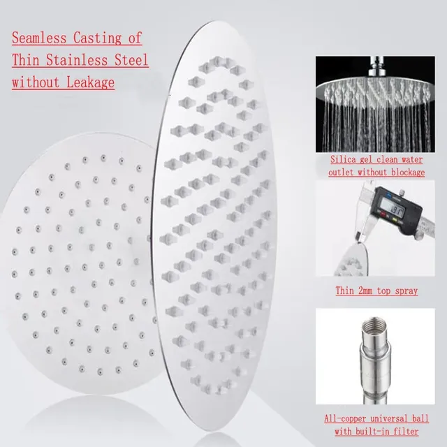 Pommeaux de douche cascade Ultra-fins en acier inoxydable – vue 3
