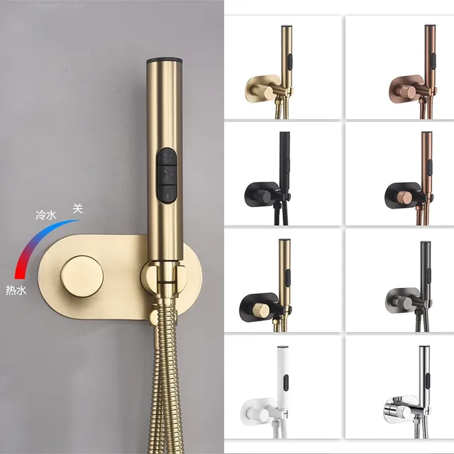 Robinet de Bidet en or Rose brossé – vue 2