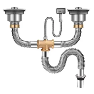 Ensemble de tuyaux de vidange d'évier en acier inoxydable