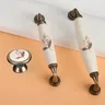 Poignée bouton céramique porcelaine ivoire…