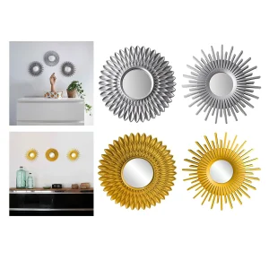 Miroir rond mural en spanwall, miroir décoratif moderne Boho