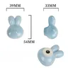 Boutons d'armoire en céramique lapin – vue 6