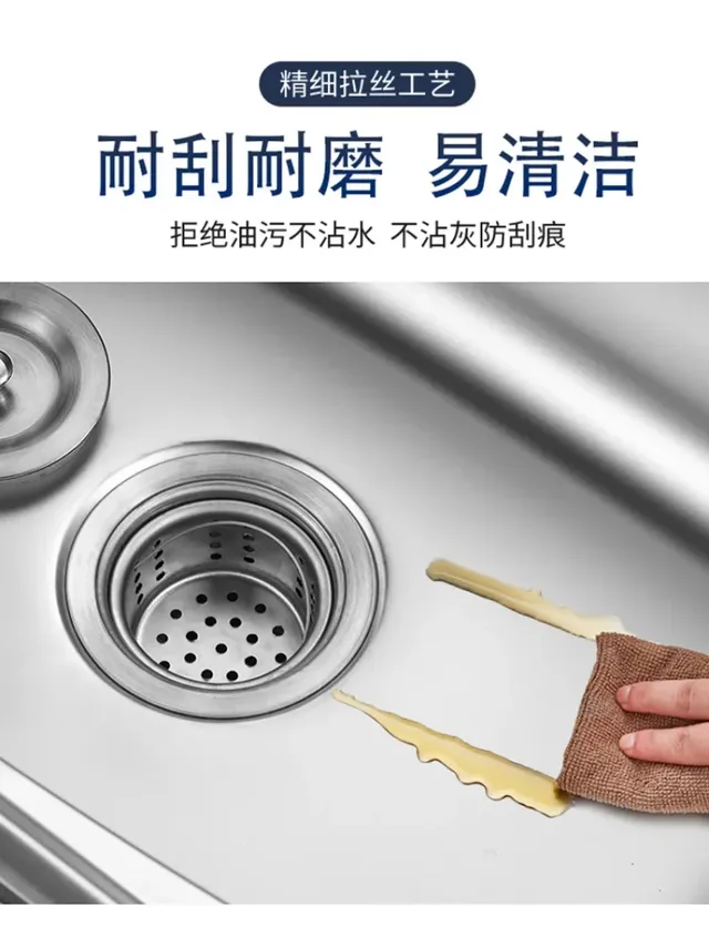 Évier de cuisine fait à la main en acier inoxydable – vue 5