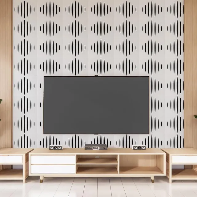 Panneaux muraux acoustiques ajourés 3D – vue 3