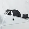 Robinet de lavabo de salle de bains noir – vue 3