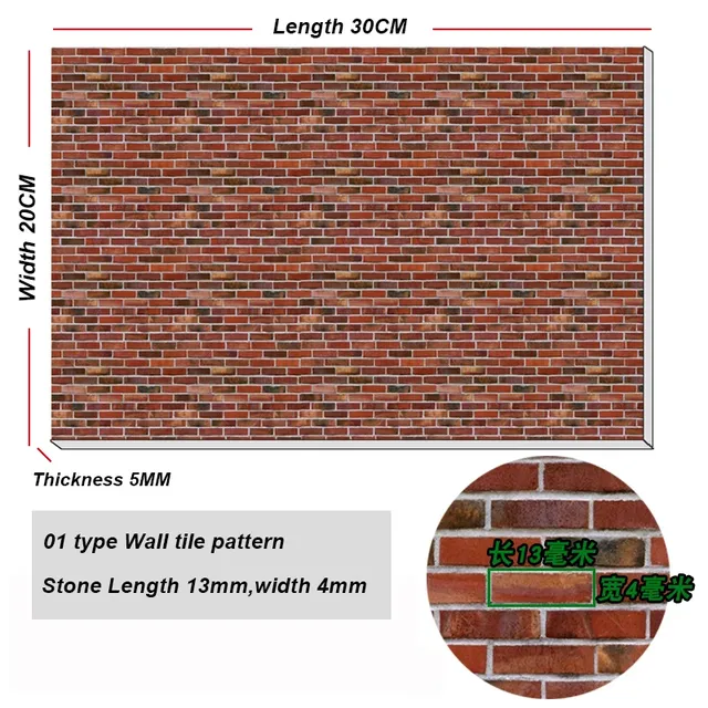Matériau de panneau mural de construction en PVC 20x30cm – vue 2