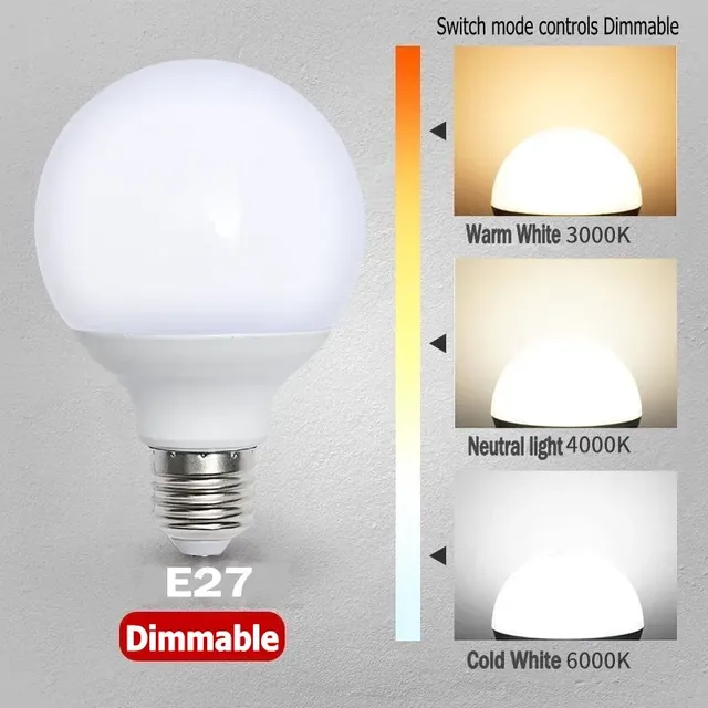 Ampoule LED E27 E14 à intensité variable – vue 4