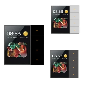 Tuya Zigbee-Joli Mural Intelligent à Écran Tactile de 3.5 Pouces, 4 Groupes, Capteur Radar de Scène à 8 Voies, Joli de Gradation pour Maison Intelligente