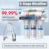 Purificateur d&rsquo;ultrafiltration sous évier de cuisine, filtre à eau domestique avec robinet, système de filtre à eau pour boisson directe en 5 étapes