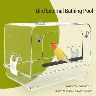 Bac bain acrylique transparent rectangulaire bords arrondis perchoir…