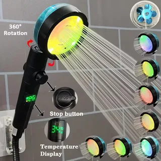 Pommeau de douche à affichage numérique de la température