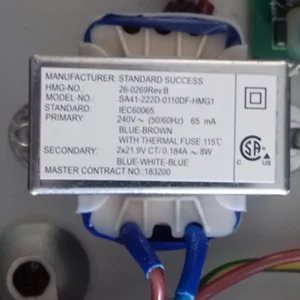 Transformateur de puissance AC 240V, tension d&rsquo;entrée 8W 50/60Hz, 2×21.9V, tension de sortie 65mA, noyau magnétique, type à cadre ouvert