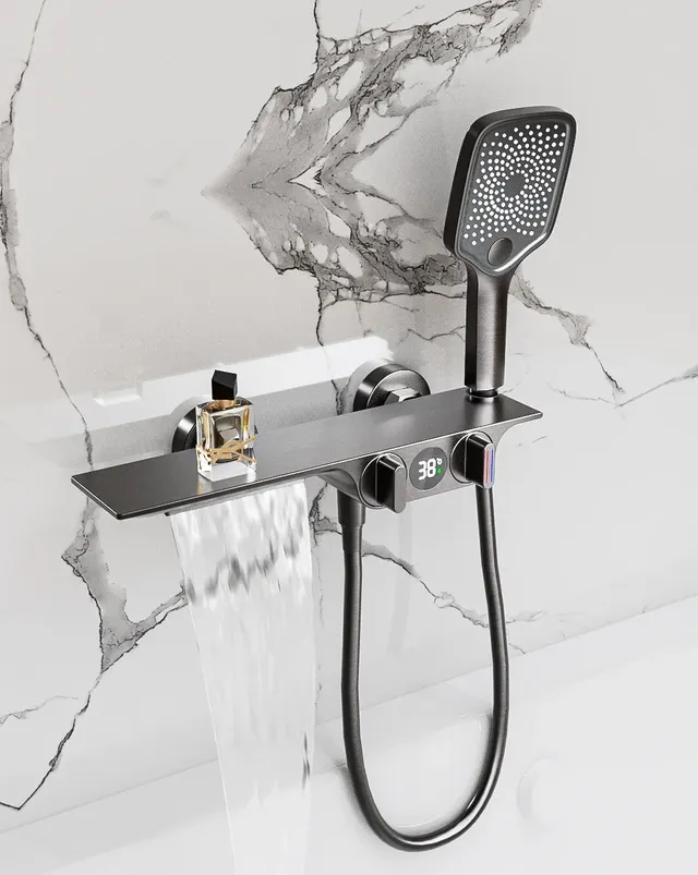 Mitigeur thermostatique mural cascade affichage… – vue 6