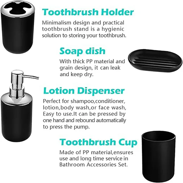 Ensemble d'accessoires de salle de bain – vue 6