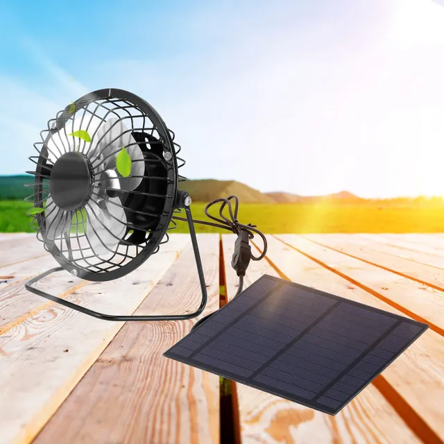 Ventilateur portatif ventilateur alimenté par panneau… – vue 3