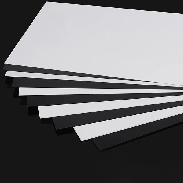 Feuille de plastique PVC noir et blanc – vue 5