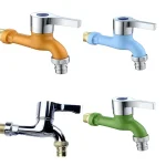 Robinet mural en plastique avec entrée d&rsquo;eau à 4 points de 1/2 pouces, pour Machine à laver, amélioration de l&rsquo;habitat, robinet de lavage