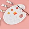 Palette plastique ovale portable artiste 10 puits blanc… – vue 3