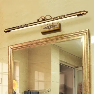 Europe rétro LED miroir applique de luxe or armoire de salle de bain…