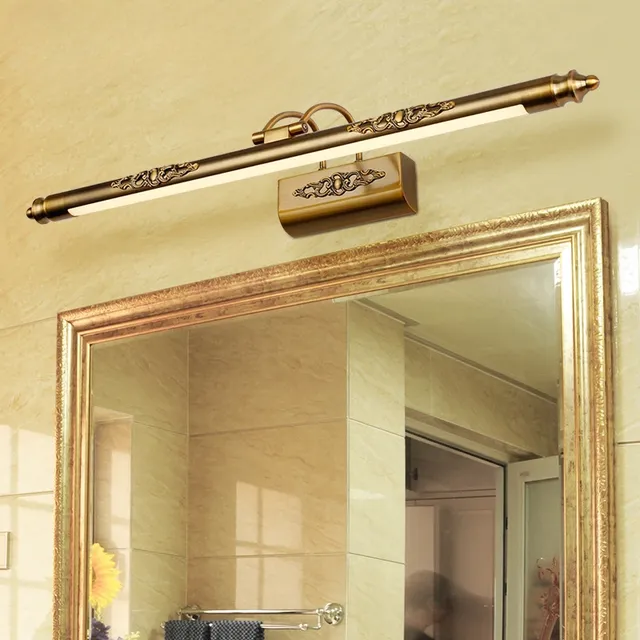 Europe rétro LED miroir applique de luxe or armoire de…