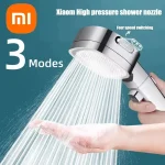 Xiaomi-Pommeau de Douche à Haute Pression, T-shirts d&rsquo;Eau, 3 Modes, Réglable, Pulvérisateur de Énergie, Accessoires pour la Maison