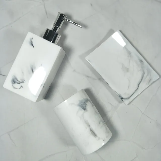 Ensemble accessoires salle bain lavabo rangement… – vue 5