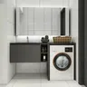 Armoire linge salle bains lavabo céramique bois moderne… – vue 4