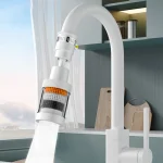 Mini cartouche filtrante pour robinet d&rsquo;eau, filtre à charbon, Rotation à 360 degrés, purificateur d&rsquo;eau propre, filtre de robinet de cuisine domestique