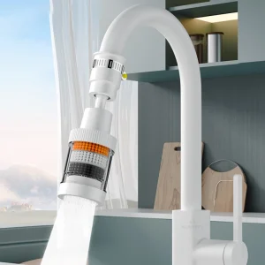 Mini cartouche filtrante pour robinet d&rsquo;eau, filtre à charbon, Rotation à 360 degrés, purificateur d&rsquo;eau propre, filtre de robinet de cuisine domestique