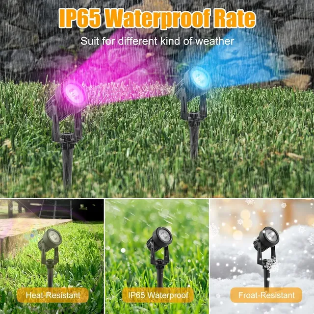 Lampe solaire RGB 3000K pour arbre – vue 6