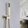 Pommeau de douche à main en laiton doré brossé – vue 2