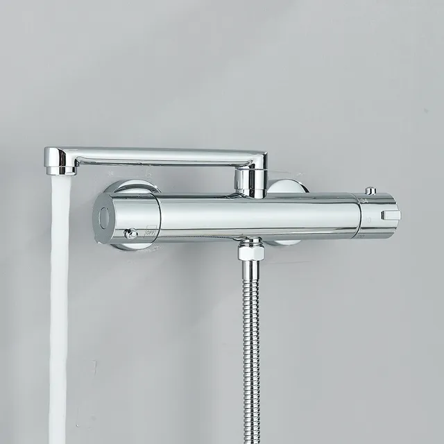 Mitigeur thermostatique mural baignoire douche laiton… – vue 3