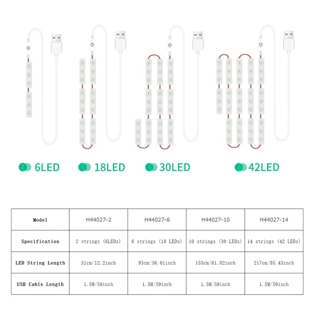 6/18/30/42LED miroir de maquillage lumières contrôle… – vue 5