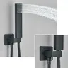 Système de douche à affichage numérique LCD noir – vue 3