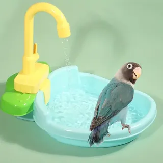Parrot douche automatique animal de compagnie oiseau bain Cage bassin…