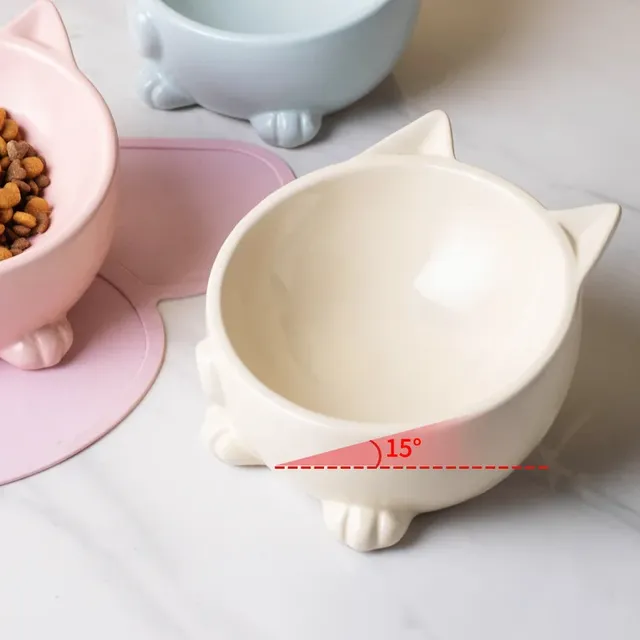 Double bol en céramique pour chat et chien – vue 3