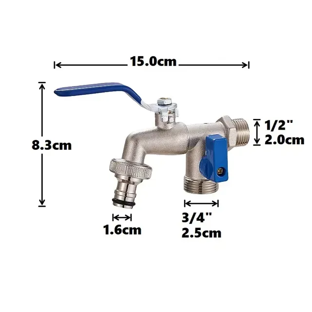 Robinet d'irrigation horticole à double poignée – vue 6