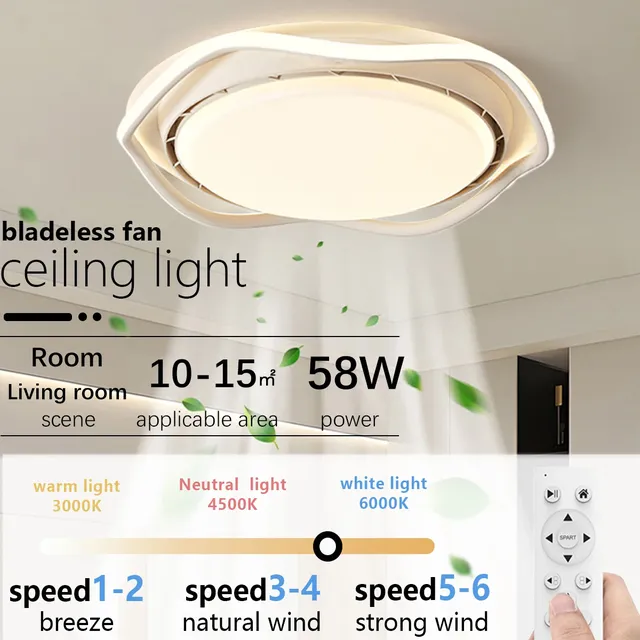 2025 Nouvelle lampe de ventilateur de plafond LED…