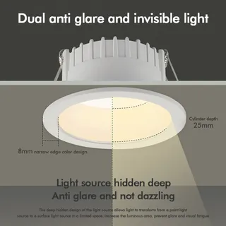 Dimmable LED Downlight 7W 12W 15W Anti-éblouissement LED Spot AC220V…