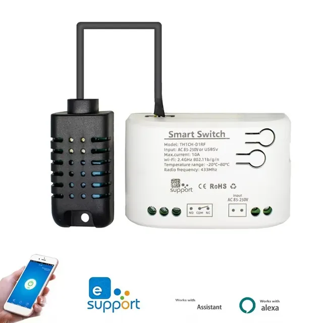 Interrupteur intelligent température humidité wifi… – vue 4