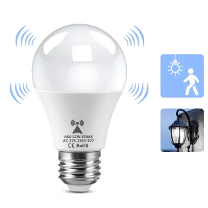 Ampoule à induction à détection de radar intelligente automatique, 220V, 12W, économie d&rsquo;énergie, micro-ondes, capteur de mouvement, ampoule pour porte