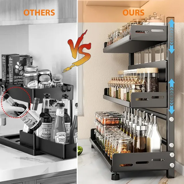 Support de rangement d'épices à 3 niveaux pour comptoir – vue 3