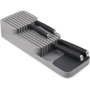 Organisateur de couteaux, tiroir de cuisine, plateau de rangement de couverts, porte-couteau, organisateur de vaisselle, conteneur pour blocs de couteaux, 1 pièce