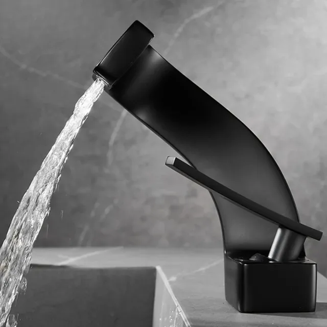 Robinet lavabo monobloc laiton doré mat monotrou… – vue 5