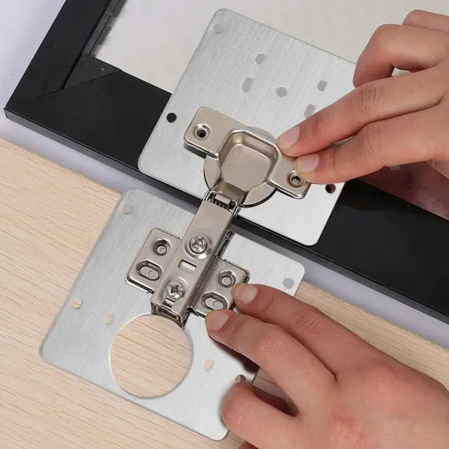 Plaque de réparation de charnière en acier inoxydable – vue 4