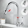 Robinets de cuisine extractibles en or – vue 4