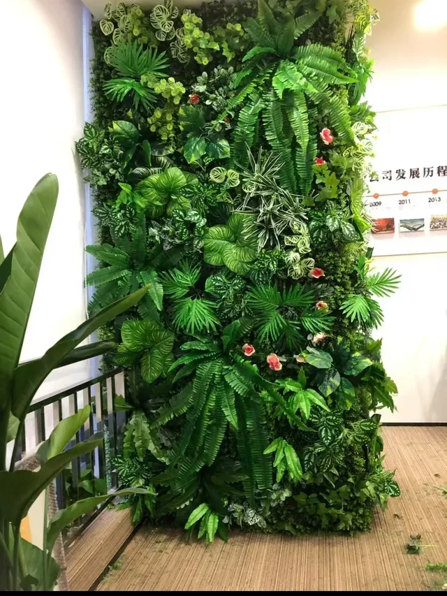 Panneaux muraux de plantes artificielles 3D: 40x120UV