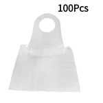 Tabliers jetables en plastique blanc, 100 pièces, imperméables et résistants aux taches, pour la cuisine, la peinture, accessoires de cuisine de Restaurant