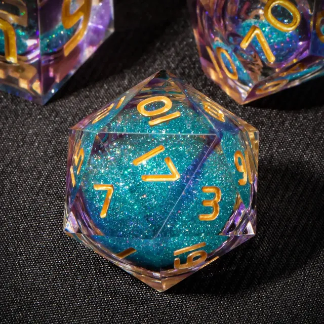 Jeu de dés en résine liquide avec bord pointu pour jeu…